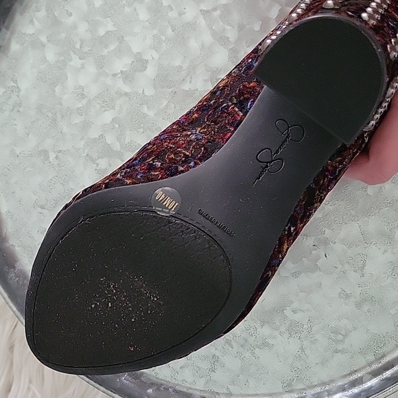 Jessica Simpson Bainer velvet studded block heel womens size 10M - Picture 10 of 13